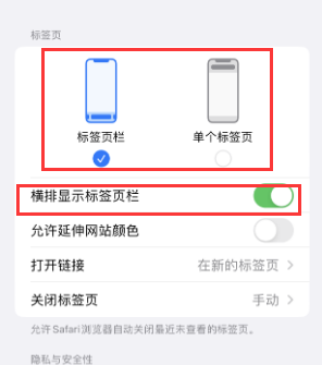 萧县iPhone授权维修分享Safari浏览器如何切换标签栏位置 